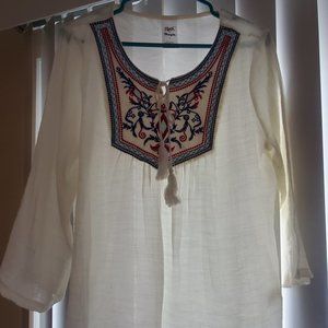 Cream Boho Women's Blouse